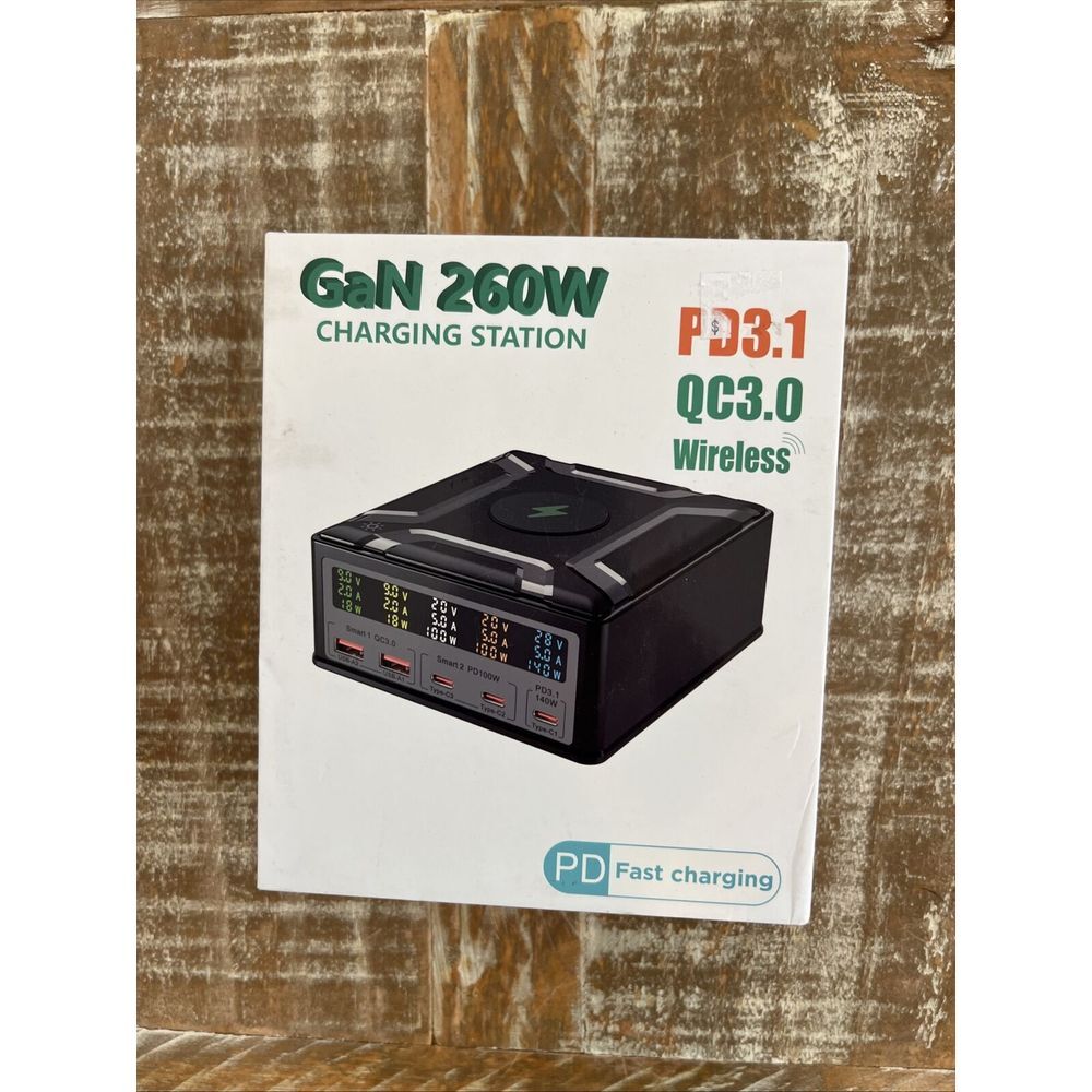260W USB C GaN Charger: PD3.1 QC3.0 Fast‎ Charger PPS, 5-Port Fast Charging